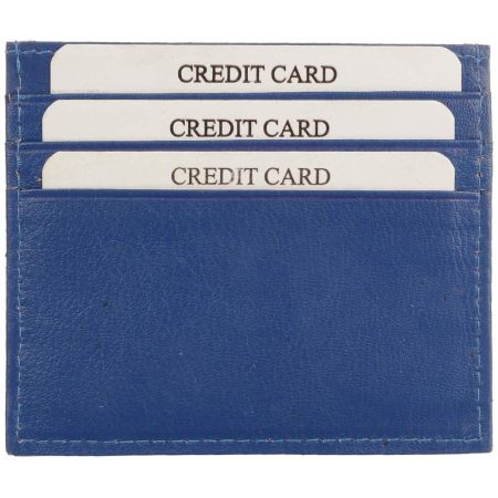 Blue And Black Stylish Geniune Leather Card Holder