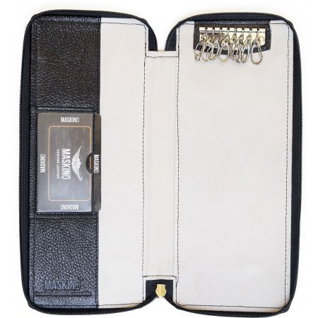 Blackish Genuine NDM Leather Bank Locker Key Pouch Medium