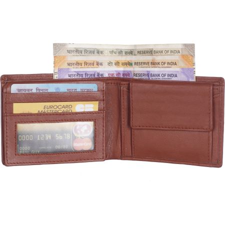 Genuine Leather Wallet 6035 Brown