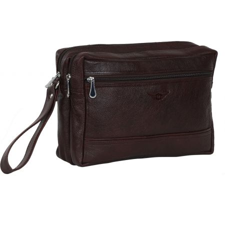 Stylish Genuine Leather Multi purpose Bag by Maskino Leathers (Large) Brown