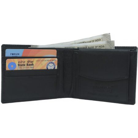 Designer Napa Genuine Leather Black Wallet