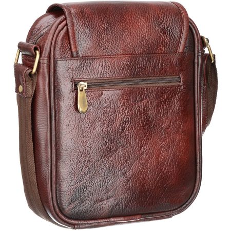 Stylish Genuine Leather Brown Laptop Briefcase by Maski...