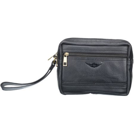Classy Black 100%Genuine Leathers Cash Bag Pouch (CashB...