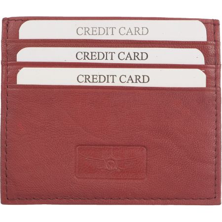 Genuine Leather Casual Card Holder Red Colour Card Holder 054Rd