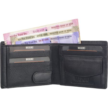 MASKINO Genuine Leather Wallet and Card Holder Two In O...