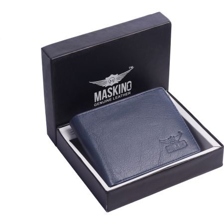 Genuine Leather Wallet 6035 Blue