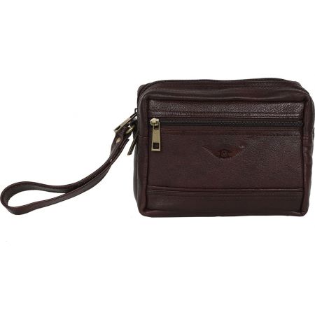 Stylish Genuine Leather Multi purpose Bag by Maskino Leathers (Small) Brown