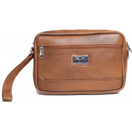 Tan Luxury Genuine Leather Cash Bag (Medium)