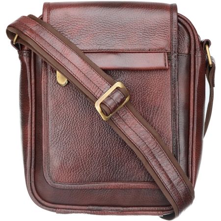 Stylish Genuine Leather Brown Laptop Briefcase by Maski...