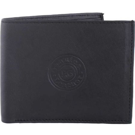 Men Black Genuine Leather Wallet  (8 Card Slots)