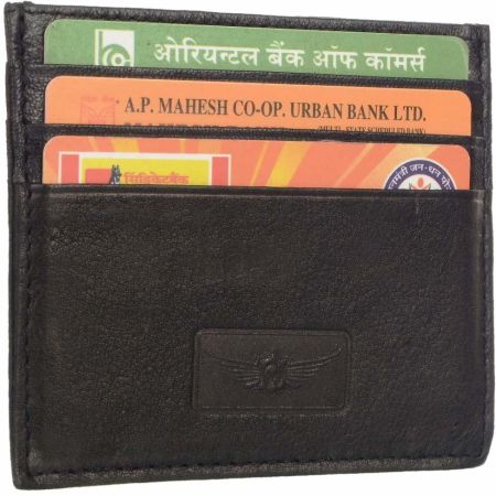 Black Genuine Leather Card Holder