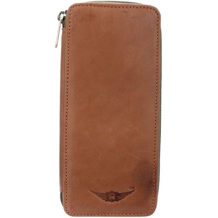 Majestic Brown 100%Genuine Leather Beige Bank Locker Key Case (MKH008) by Maskino Leathers