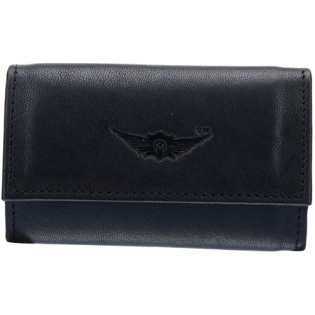 Kinetic Jade Black 100%Genuine Leather Key pouch (MKH003) by Maskino Leathers