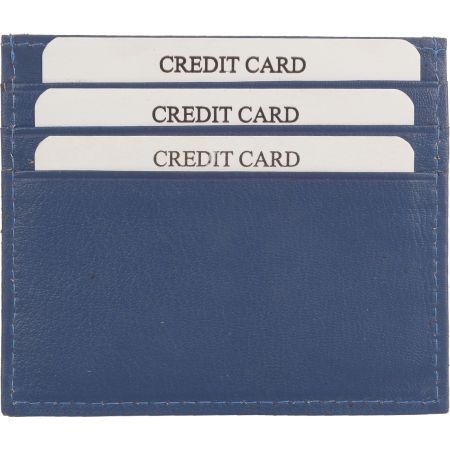 Genuine Leather Casual Card Holder Blue Colour Card Hol...