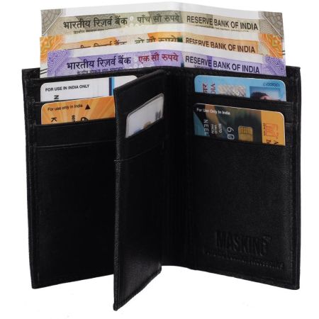 Genuine Leather Mix Napa Card Holder Black