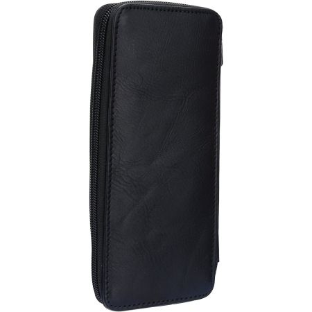 Midnight Black 100%Genuine Leather Bank Locker Key pouc...