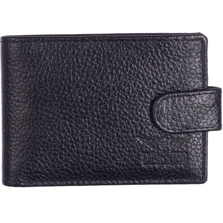 Upper Buttun Mini Wallet Card Holder NDM Black
