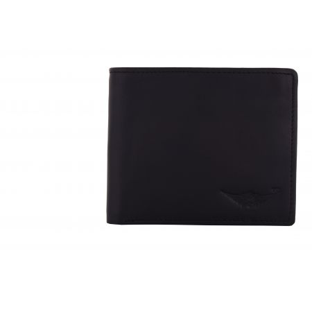 Fashion Men Black Genuine Leather Wallet  (8 Card Slots...