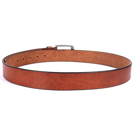 Genuine Leather Casual Belt (Tan) for Men