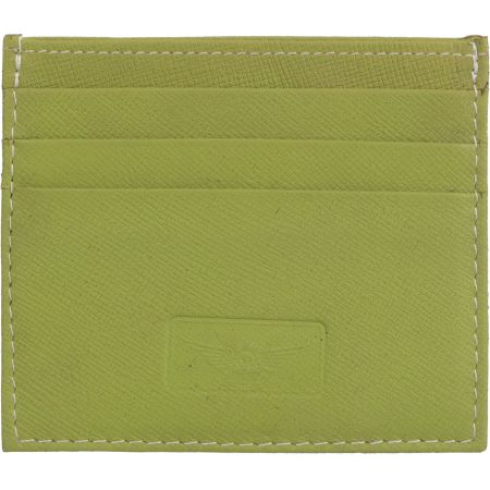 Genuine Leather Casual Card Holder Light Green Colour 0...