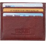 Genuine Leather Casual Card Holder Brown Colour Card Holder