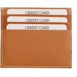 Orange And Black Geniune Leather Card Holder