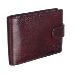 Upper Buttun Mini Wallet Card Holder NDM Brown