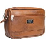 Tan Luxury Genuine Leather Cash Bag (Medium)