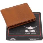 Genuine Leather Inside Button Wallet Tan