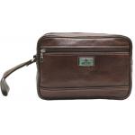 Genuine Leather Cash Bag (Large) Brown