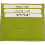 Green And Orange Geniune Leather Card Holder